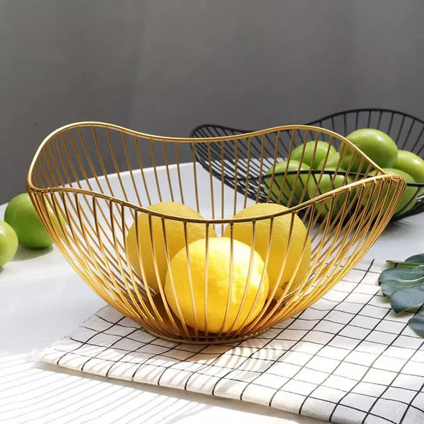 Cesta de Mesa para Frutas e Vegetais de Metal Ferrazi