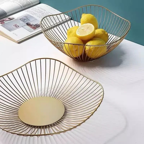 Cesta de Mesa para Frutas e Vegetais de Metal Ferrazi