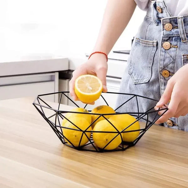 Cesta de Mesa para Frutas e Vegetais de Metal Ferrazi