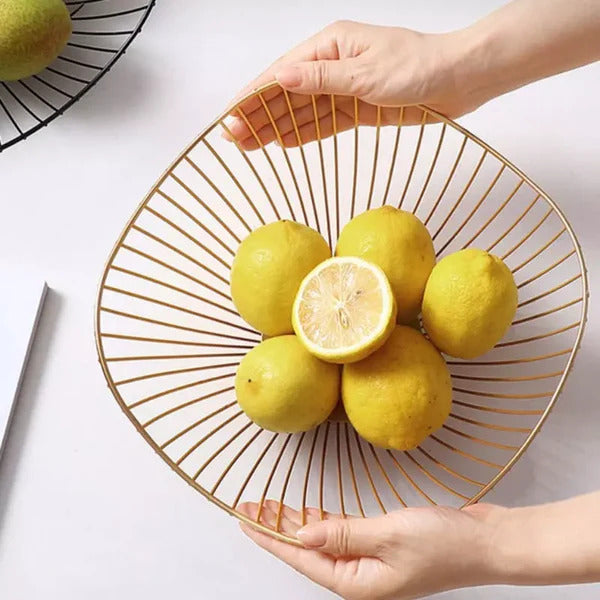 Cesta de Mesa para Frutas e Vegetais de Metal Ferrazi