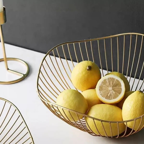 Cesta de Mesa para Frutas e Vegetais de Metal Ferrazi