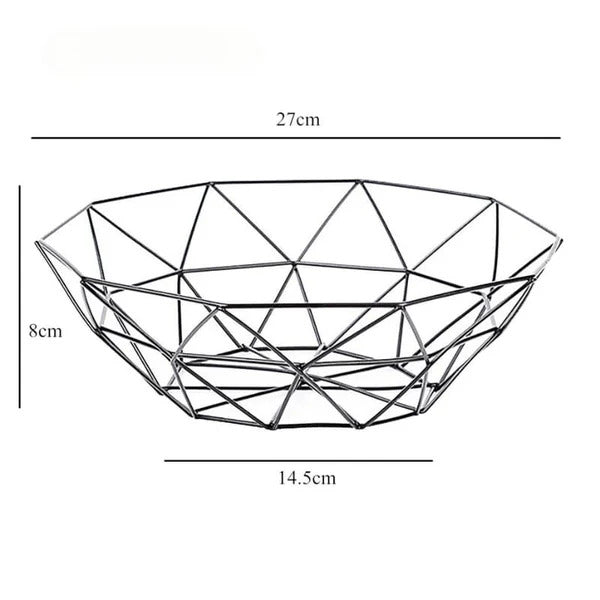 Cesta de Mesa para Frutas e Vegetais de Metal Ferrazi