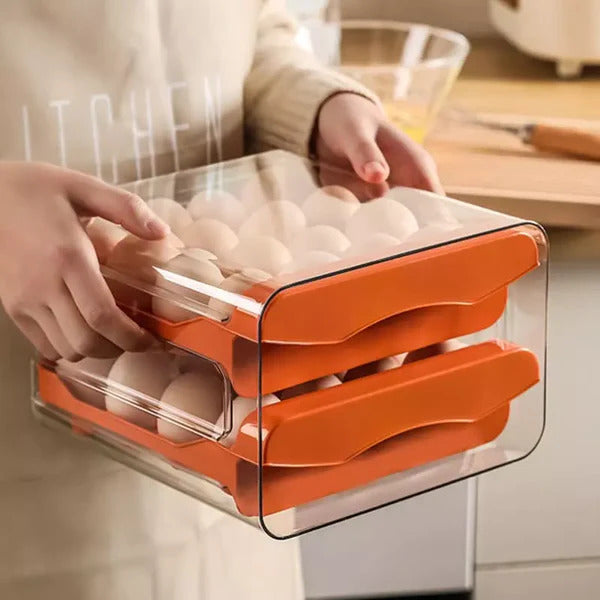 Gaveteiro Organizador Duplo para Ovos de Geladeira Ferrazi