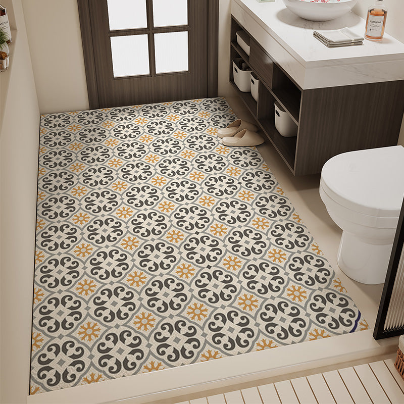 Tapete de Banheiro Absorvente Retro Antiderrapante
