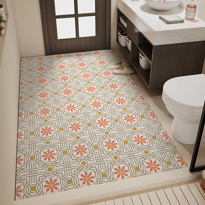 Tapete de Banheiro Absorvente Retro Antiderrapante